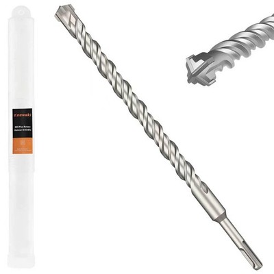 2 Pack SDS Plus Heavy Duty Concrete Drill Bit 3/4'' x 18'' with Cross Carbide Tip