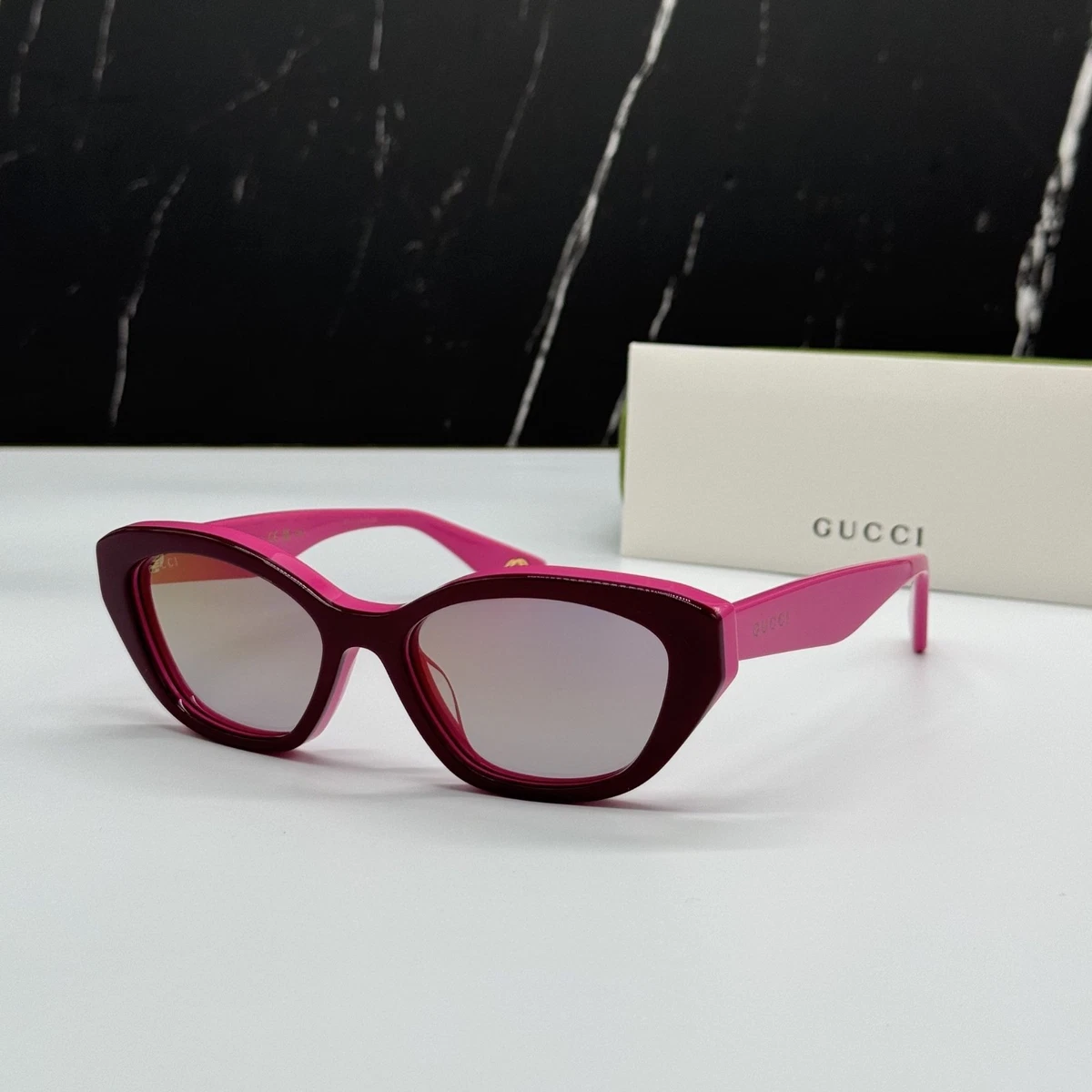 Gucci Women's Pink Cat Eye Sunglasses for sale | eBay