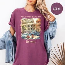 Rome T-Shirt Travel Gift for Italy Trip Lovers Favorite Souvenir Tee
