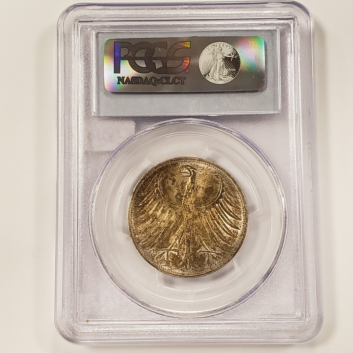 英国軍用 CV1947 6L6G 真空管 WM刻印 透明ガラス ビンテージ 1974-D Germany Federal Republic 5 Mark .2251 ASW - PCGS MS 64