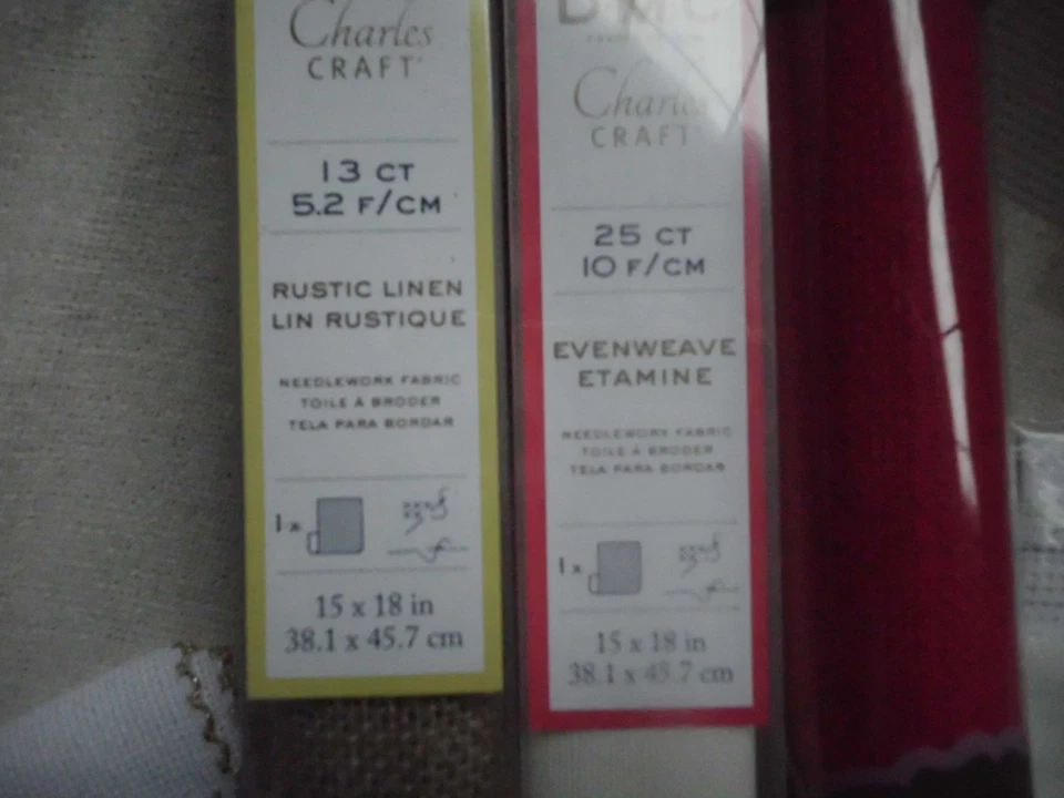 MIXED LOT CROSS STITCH FABRICS inc WASTE & FABRIC CANVAS AIDA BAND EVENWEAVE etc - Image 3 of 4