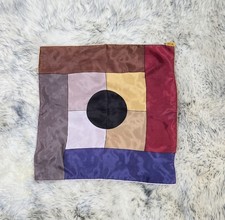 VTG SQUARE SCARF BANDANA GEOMETRIC PRINT MULTICOLOR 18 18" EUC