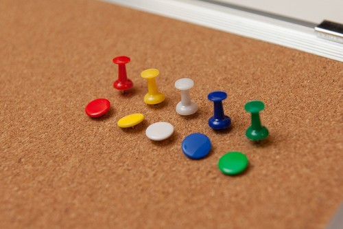 Cork Board Set for Wall - Bulletin Board Corkboard 16 x 12 in with 10 Thumb T... - Picture 3 of 6
