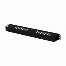 1U Plastic Rack Mount Horizontal Cable Manager Duct Raceway For 19" Server Rack