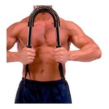 POWER TWISTER BARRA ATTREZZI PALESTRA MOLLA FITNESS BODY BUILDING ALLENAMENTO