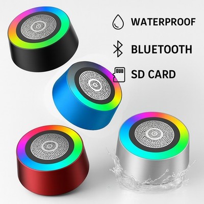 Mini Tragbarer Bluetooth Bass Lautsprecher für Dusche Bad Wasserdicht Saugkraft RGB