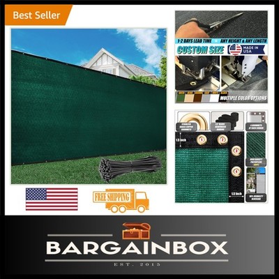 170 GSM Green Fence Privacy Screen - Durable 6' x 50' Tarp with Reinforced Edges