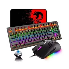 K2 Gaming Keyboard and Mouse Set – Mechanical Blue Switch, 82 Keys, Wired RGB Co
