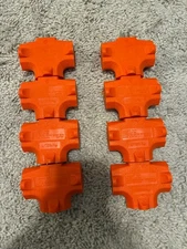 8x Grounded 3 Way Electric Adapter 3 Outlet AC Wall Plug Prong Power Splitter