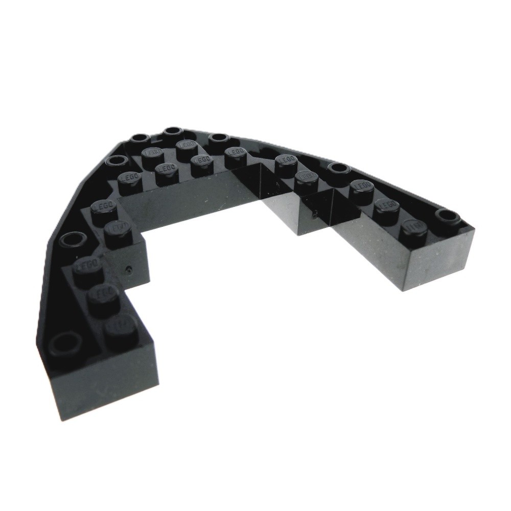 1X Lego Boat Hull Plate 8X10X1 Black Bow Railing Pirate Ship 4113269 2622