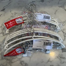 10x MAWA Children Clothing Hanger w/Strong Metal Non-Slip Adjustable Clips, kids