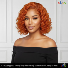 Curly Bob Wig Human Hair 13x4 Lace Front Wigs