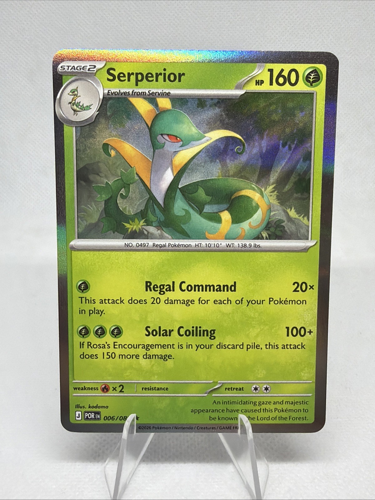 Serperior Rare Holo - Perfect Order Pokemon - Unplayed NEW NM!!