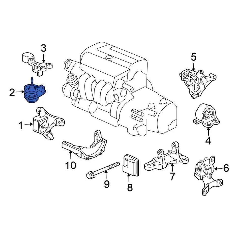 For Honda Element 2007-2011 Honda 50821SCVA03 Engine Mount Foto 2 de 2