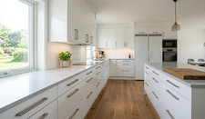 White Gloss MDF Replacement Kitchen Doors Drawers-Made 2 Measure-Free Hinge Hole