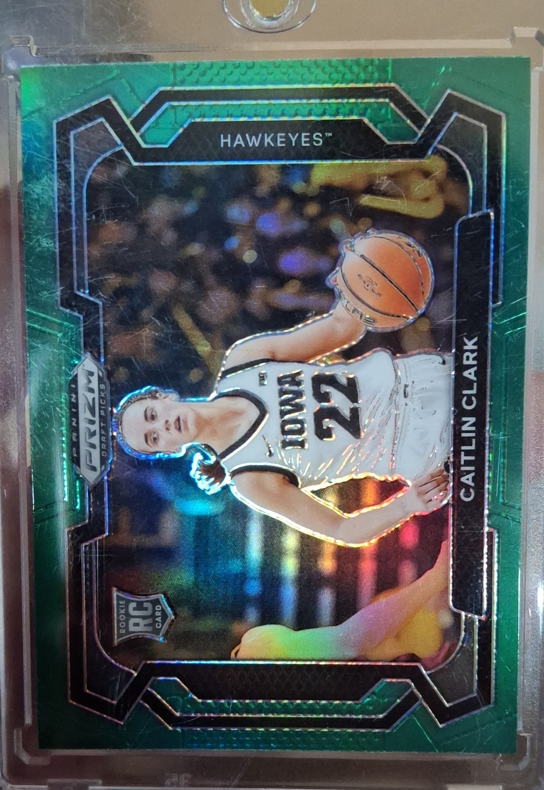 2024-25 Panini Prizm Draft Picks - Caitlin Clark #57 Green Prizm Variations (RC)