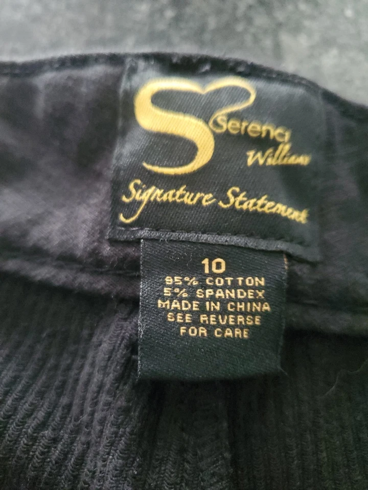 Pantalones de mezclilla para mujer Serena Williams Signature talla 10 negros suaves elásticos  Foto 4 de 4