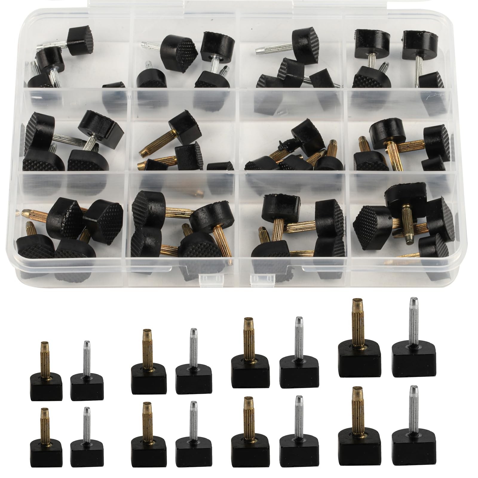 24 Pairs High Heel Tips Shoes 8mm, 9mm, 10mm, 11mm, 12mm, 12.5mm, Black