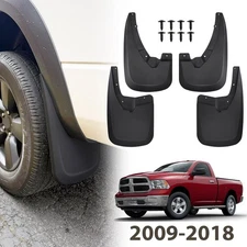 4PC Mudguards Splash Guards Mud Flaps For Dodge Ram 1500 2500 3500 2009~2018