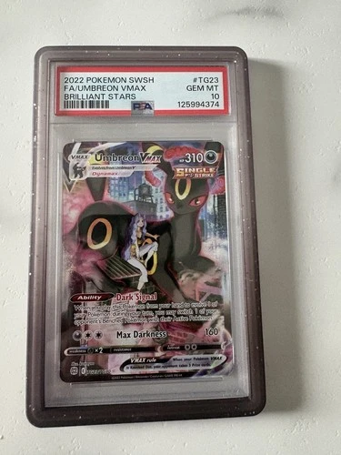 Umbreon VMAX #TG23 PSA 10 Gem Mint – 2022 Pokémon Brilliant Stars Trainer Galler