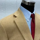 New Stafford Camel Hair Blazer Mens Sz 42S Classic Fit Jacket Old Money Tan Gold