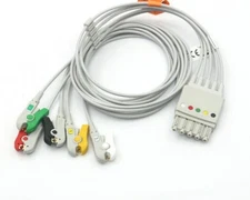 HP 78352C ECG Cable With 5 Leadwire Grabber Clip IEC