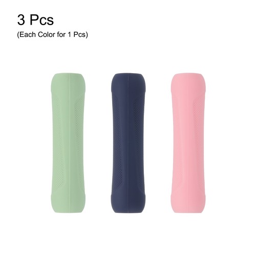 3pcs Pen Grip Silicone Case Silicone Ergonomic, Pink Blue Green - Zdjęcie 3 z 4