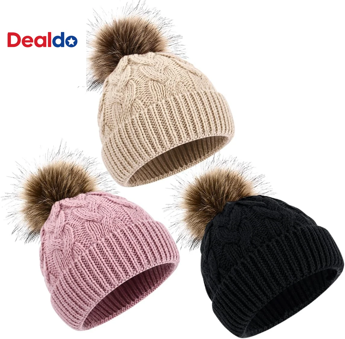 Baby Beanie Hat, Infant Newborn Toddler Winter Warm Knit Cap for Little Boys Gir