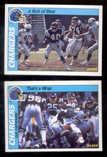 1988 Fleer Action San Diego Chargers Set GARY ANDERSON JIM LACHEY JOE PHILLIPS