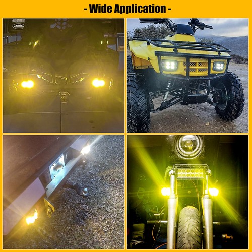 Pair 5" Flush Mount LED Work Lights Rear Bumper Reverse Pods Offroad Driving ATV - Picture 2 of 12