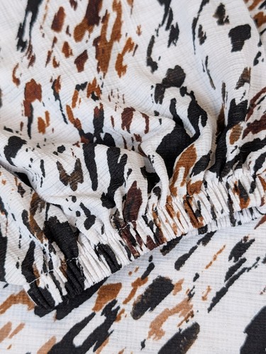 Jennifer Lopez Women's XXL White Animal Print Long Sleeve Shirt EUC - Picture 12 of 15