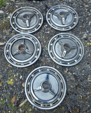 65 - 66 Set Of5 Impala Nova Chevelle Ss Hubcap 14 Wheel Covers Hub Cap Spinner