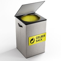 Gelber Sack StäNder 70L – Gelber Sack MüLleimer Mit Klappdeckel, Grau