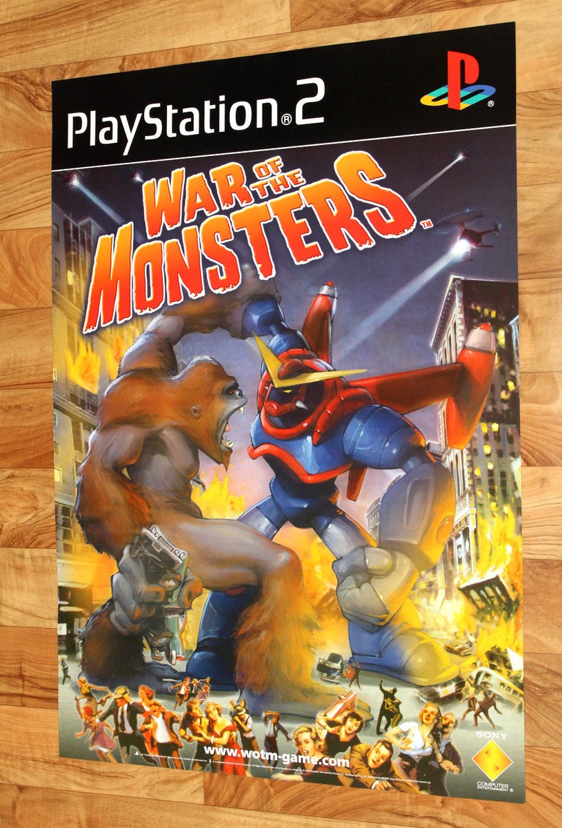 War of the Monsters Game Store Very Rare Promo Poster