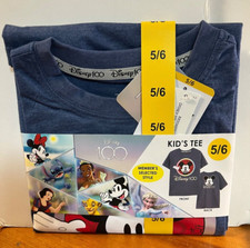 Disney 100 Kids Boys or Girls Mickey Mouse Blue T-Shirt Size 5/6