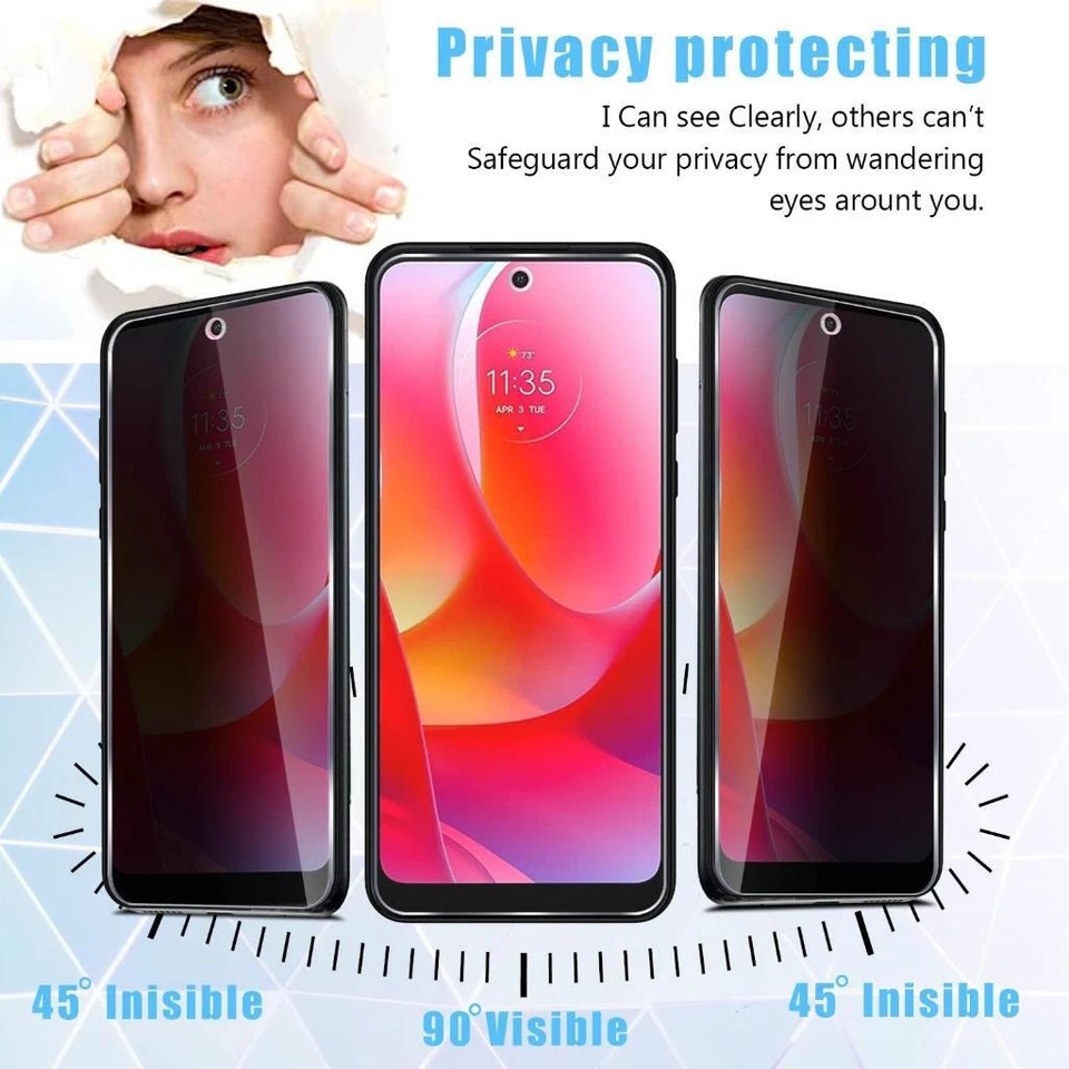 Lot for Motorola Moto G Play 2024 Anti Spy Privacy Glass Screen Protector Film - Image 4 of 4