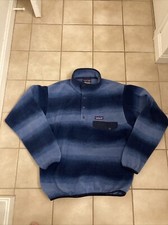 PATAGONIA Synchilla Snap-T Fleece Pullover Men's Medium Blue Aztec 25580