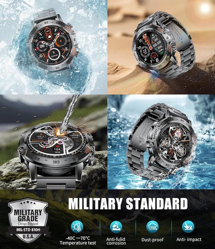 Smartwatch Ciśnienie krwi, Ciśnieniomierz '' Zegarek z pompą powietrza... - Zdjęcie 20 z 24