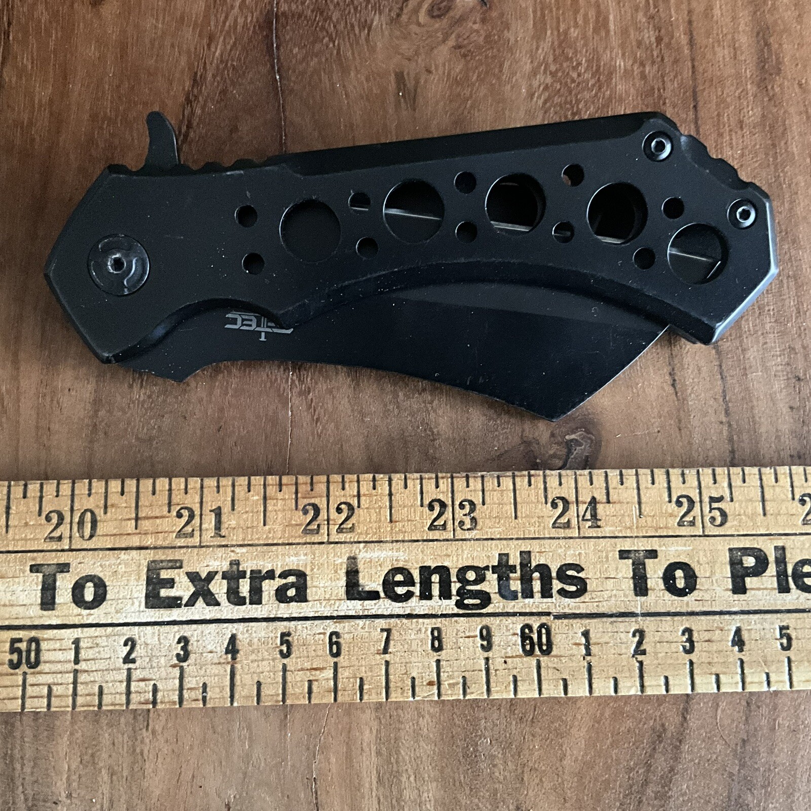 S-Tec Giant 12" Folding Assisted Open Cleaver Pocket Knife/Black