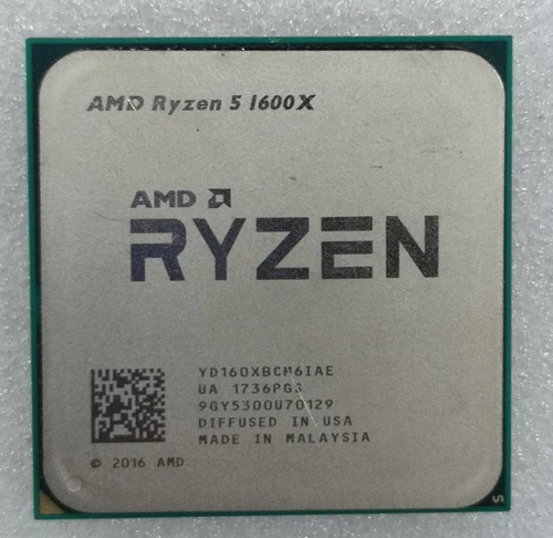 AMD Ryzen 5 1600X R5-1600X 3.6GHz 6 core 12Thr 95W socket AM4 CPU processor - Picture 1 of 1