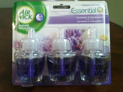 (2) Air Wick Scented Oil Air Freshener Refills, Lavender/Chamomile, 3 in each 