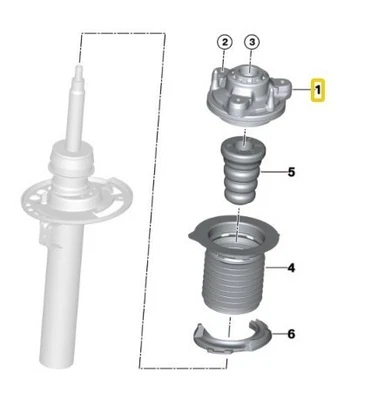 BMW Suspension Strut Mount 31306888323 Genuine | eBay 
