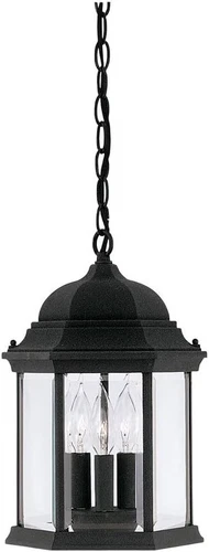 Designers Fountain 2984-BK Devonshire Hanging Lanterns, Black 15in H,  - Picture 2 of 7