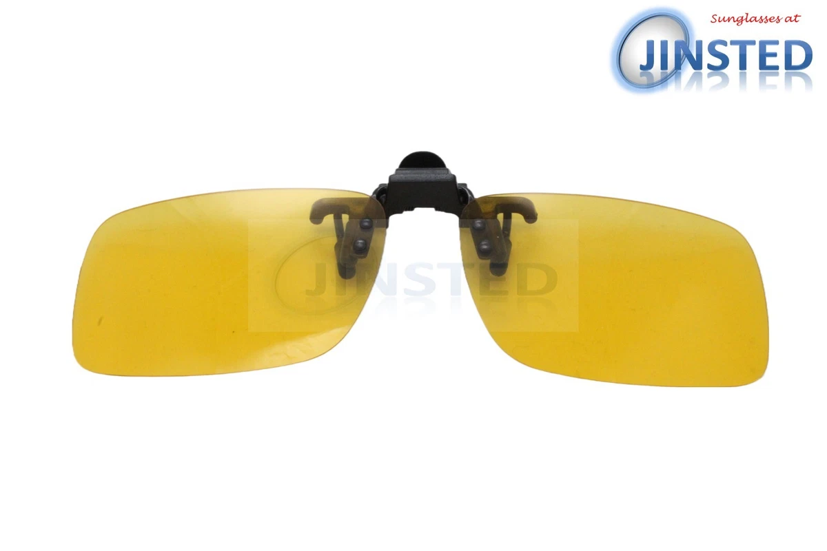 Large Yellow Polarised Polarized Fishing Flip Clip On Clip On Sunglasses ACP001