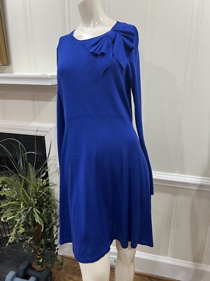 J Howard Dress Sweater Dress Knit Bow Trim Acrylic XL