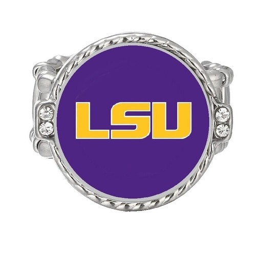 LSU Tigers NCAA Ladies Watch Silicone Band w/ Rhinestones  display picture 1