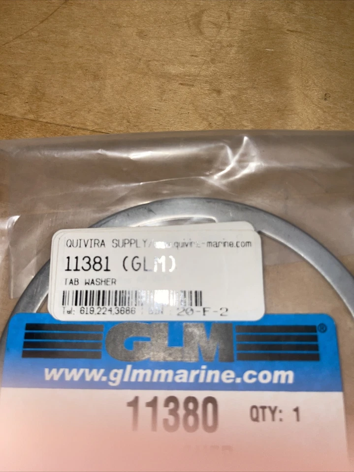 GLM MARINE STAINLESS STEEL TAB WASHER,REPLACES:15-79447;P/N 11380. - Image 2 of 4