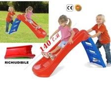 Scivolo Per Bambini in Plastica da Giardino Esterno Gioco cm 140x63x116h