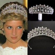 Princess Diana Tiara Crown Cambridge Lovers Knot Replica Spencer Family Diadem 