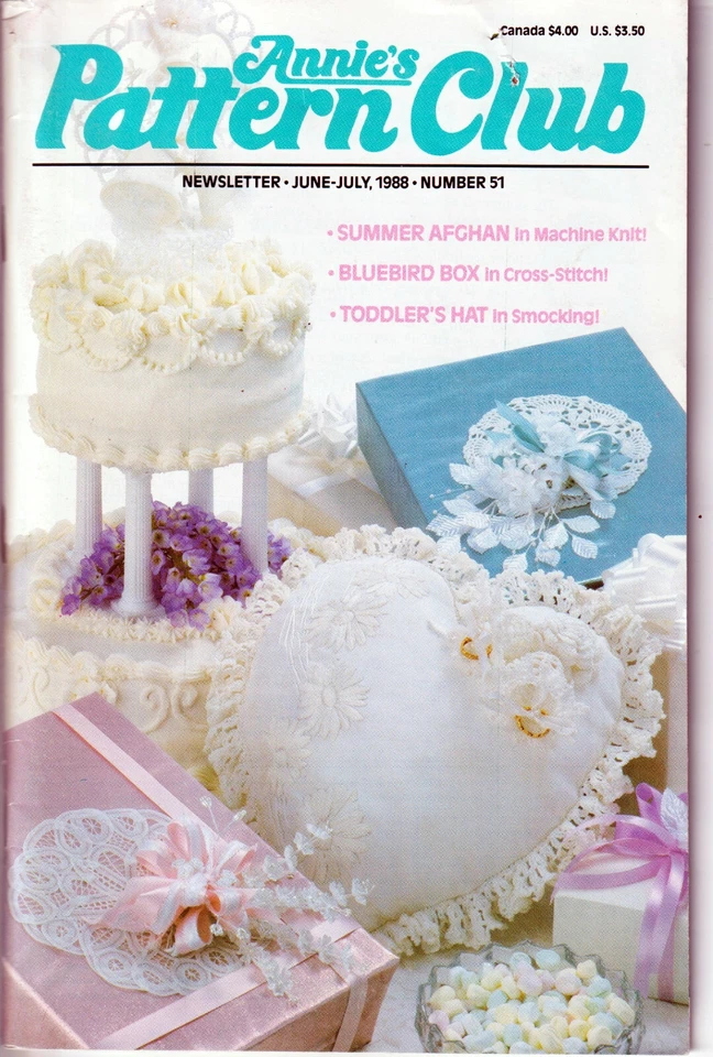 Lot of 3 Annies Pattern Club Newsletter 1988 51 52 54 Needlecraft w Patterns - Image 4 of 4